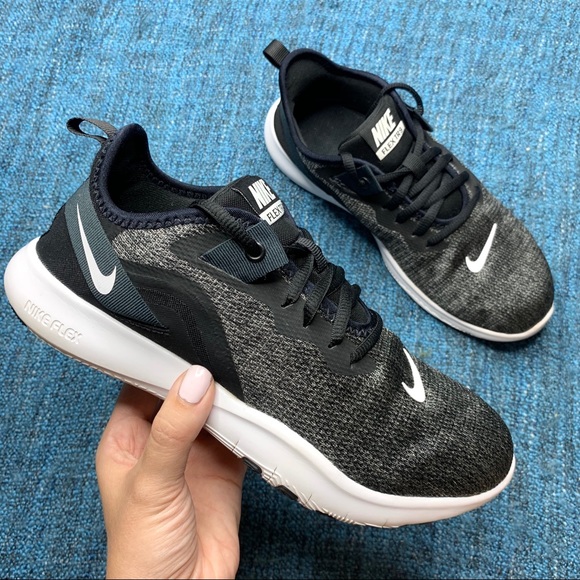 nike training flex sneakers in black